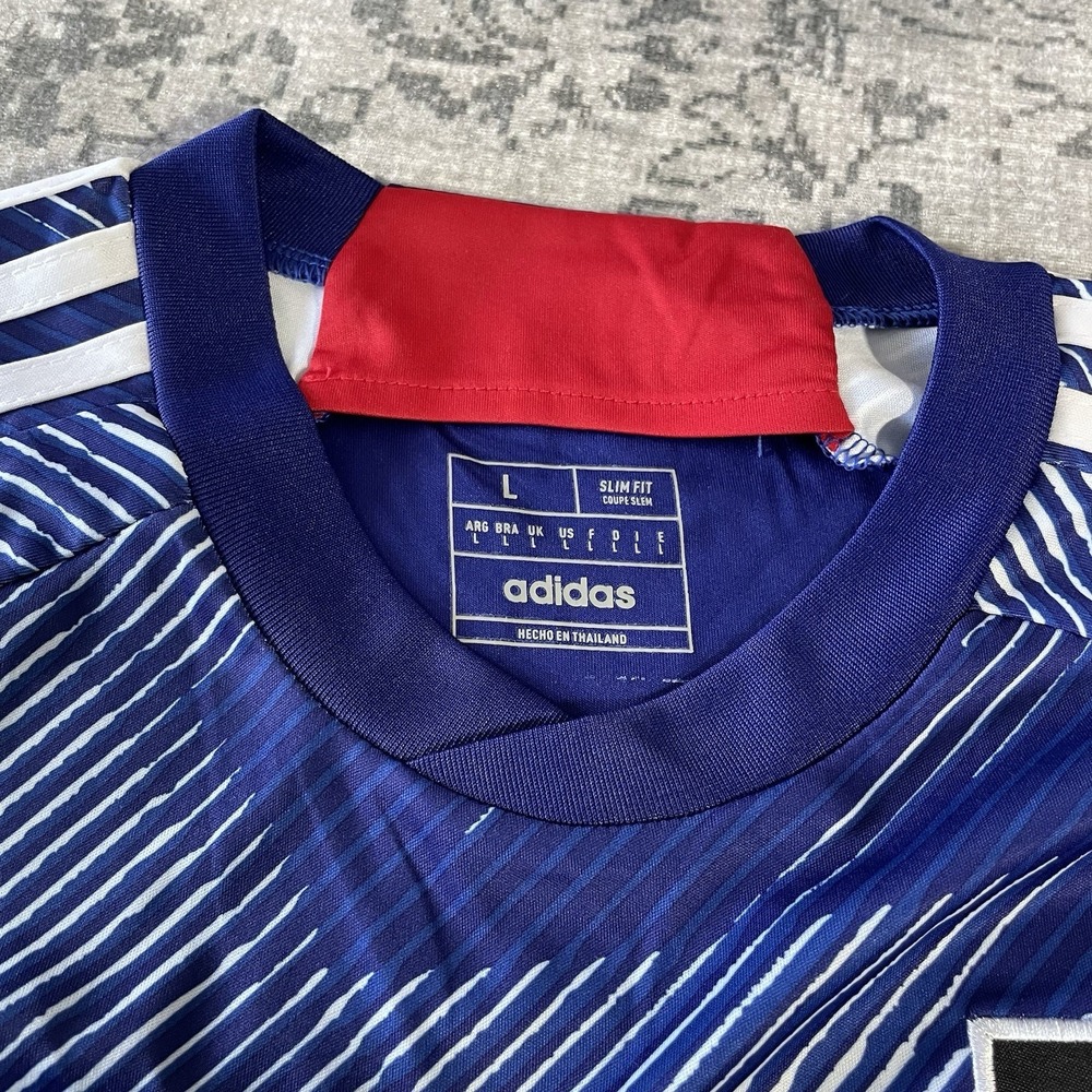 adidas Japan JFA Men's Soccer Jersey AEROREADY Slim Fit L Blue White Red - Picture 2 of 8